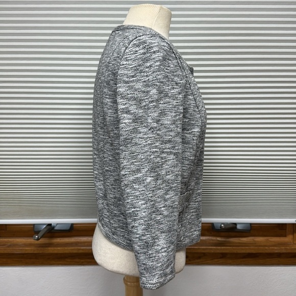 Express NWT Women's Gray Heather Lightweight French Terry Open-Front Jacket - Picture 2 of 9